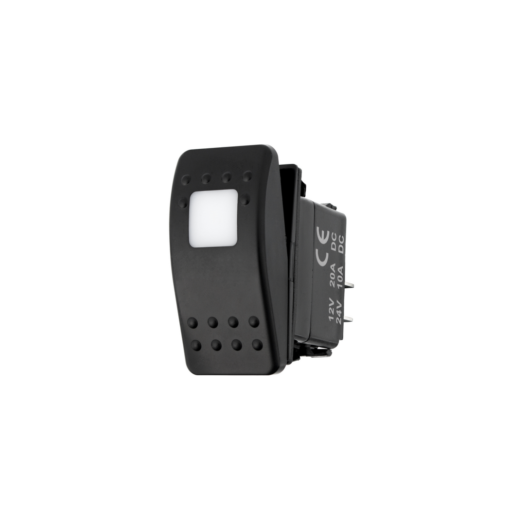 Red LED DPST Off/On Rocker Switch (Carling Style) 1 Pc