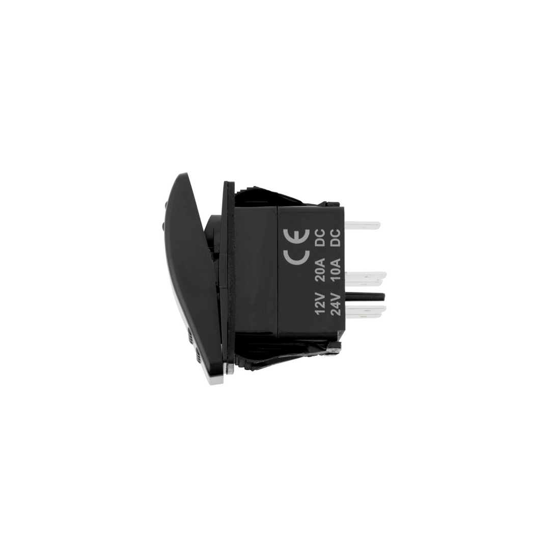Red LED DPST Off/On Rocker Switch (Carling Style) 1 Pc