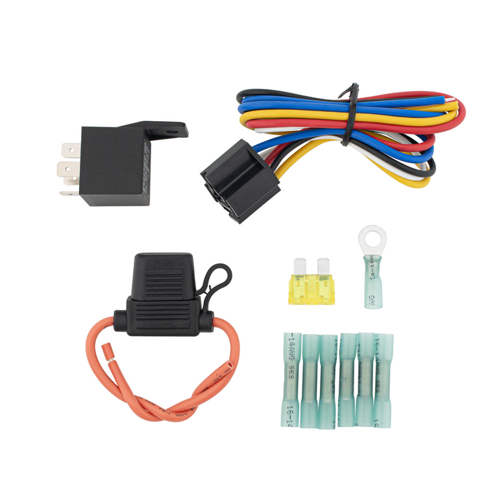 Relay Wiring Kit, W/ Fuse Holder &amp; Hs Connectors 11 Pcs