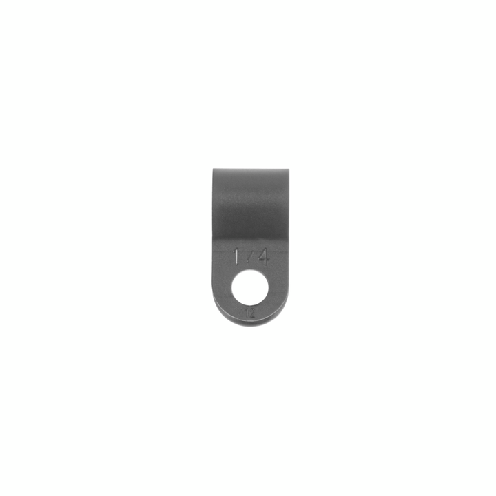 1/4" Black Nylon Cable Clamp (25-Pack)