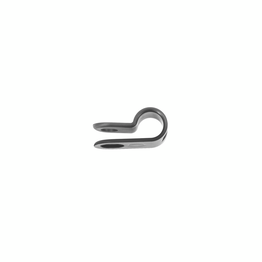 1/4" Black Nylon Cable Clamp (25-Pack)