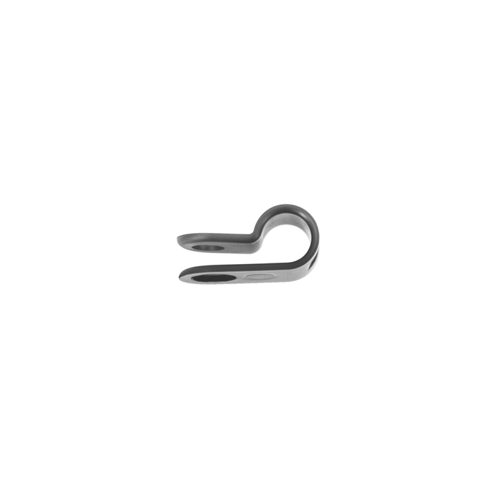 1/4" Black Nylon Cable Clamp (25-Pack)