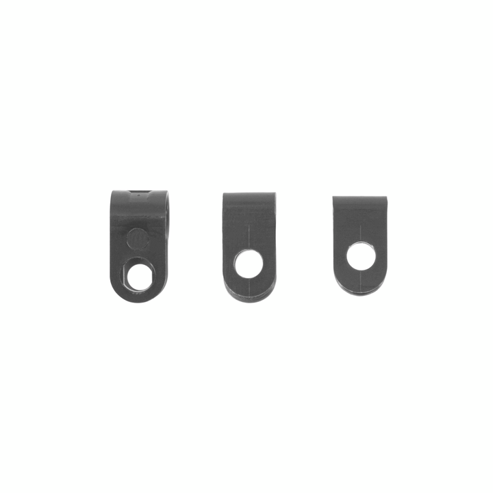 1/8, 3/16, 1/4 Nylon Clamp Assortment Black (18-Pack)