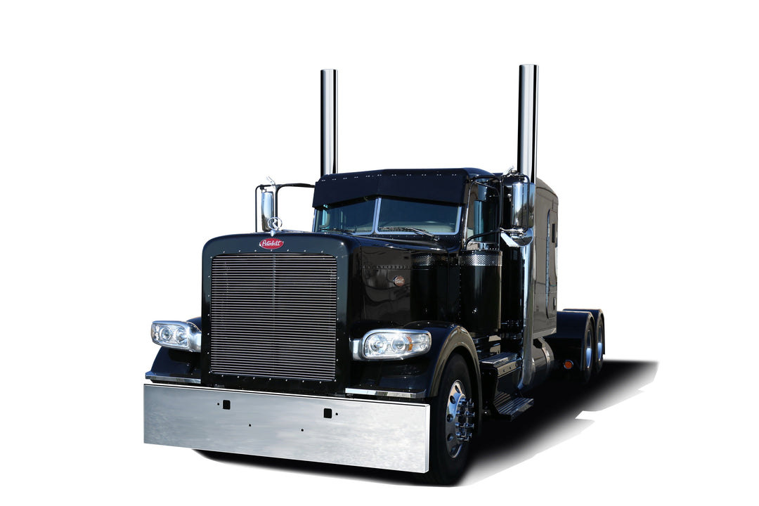 Chrome Bumper w/ Tow Hole - Peterbilt 388, 389, And 567 Set Forward Axle
