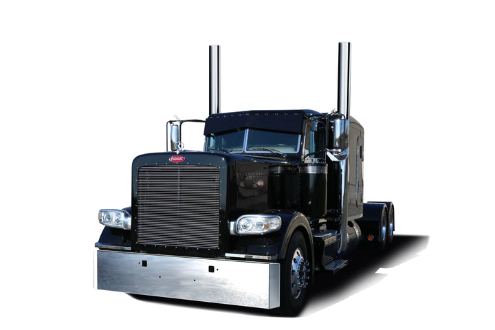 Chrome Bumper w/ Tow Hole - Peterbilt 388, 389, And 567 Set Forward Axle