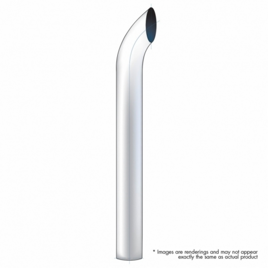 7" Curved Plain Bottom Exhaust