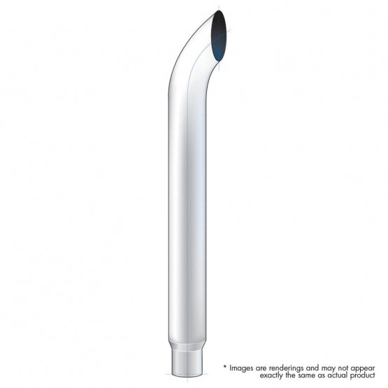 8" Curved Reduce To 5" O.D. Bottom Exhaust - 48"L
