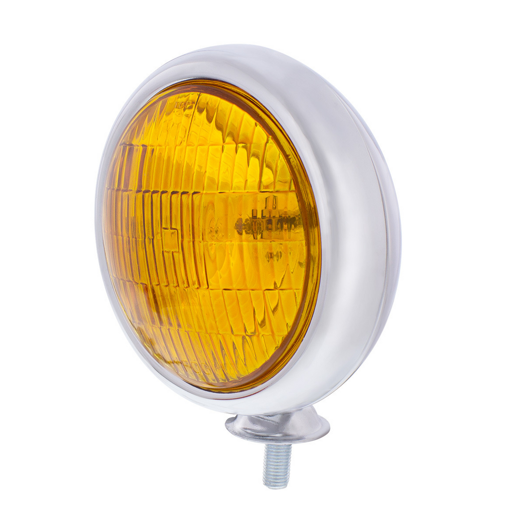 6V Vintage Chrome Fog Light, Amber Lens
