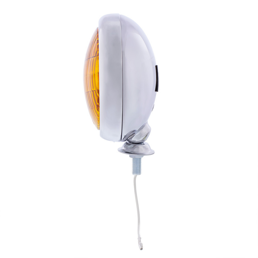 6V Vintage Chrome Fog Light, Amber Lens