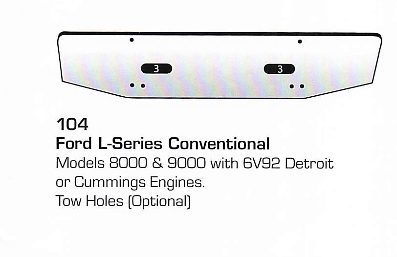 Ford L-Series/8000/9000 Conventional Bumper (Tow Holes)