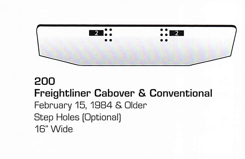 Feb 15 1984 &amp; older Freightliner Cabover/Conventional Conventional Bumper (Step Holes)