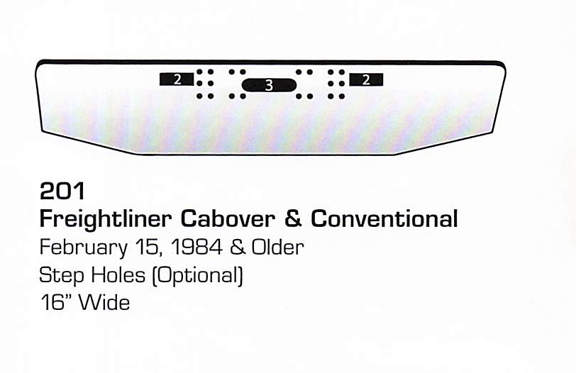 Feb 15 1984 &amp; older Freightliner Cabover/Conventional Conventional Bumper (Step Holes)