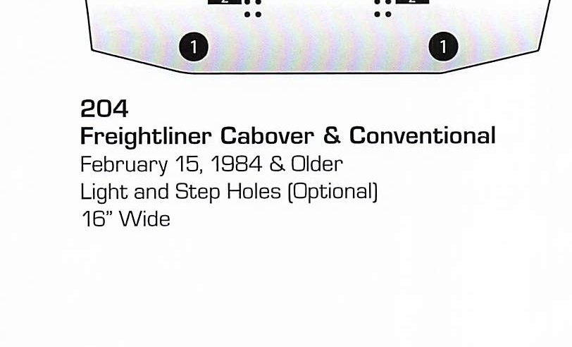 Feb 15 1984 &amp; older Freightliner Cabover/Conventional Conventional Bumper (Light + Step Holes)