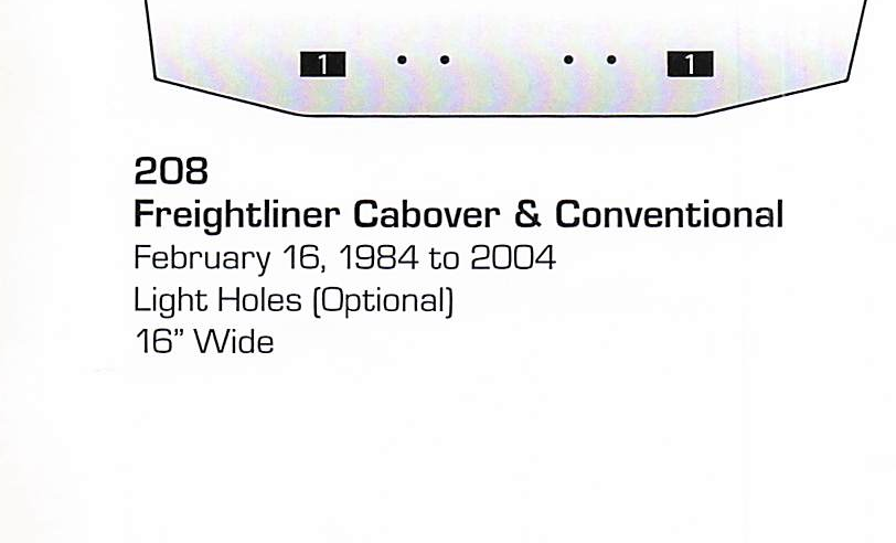 Feb 16 1984 to 2004 Freightliner Cabover/Conventional Conventional Bumper (Light Holes)