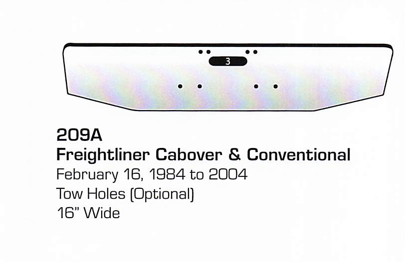 Feb 16 1984–2004 Freightliner Cabover/Conventional Conventional Bumper