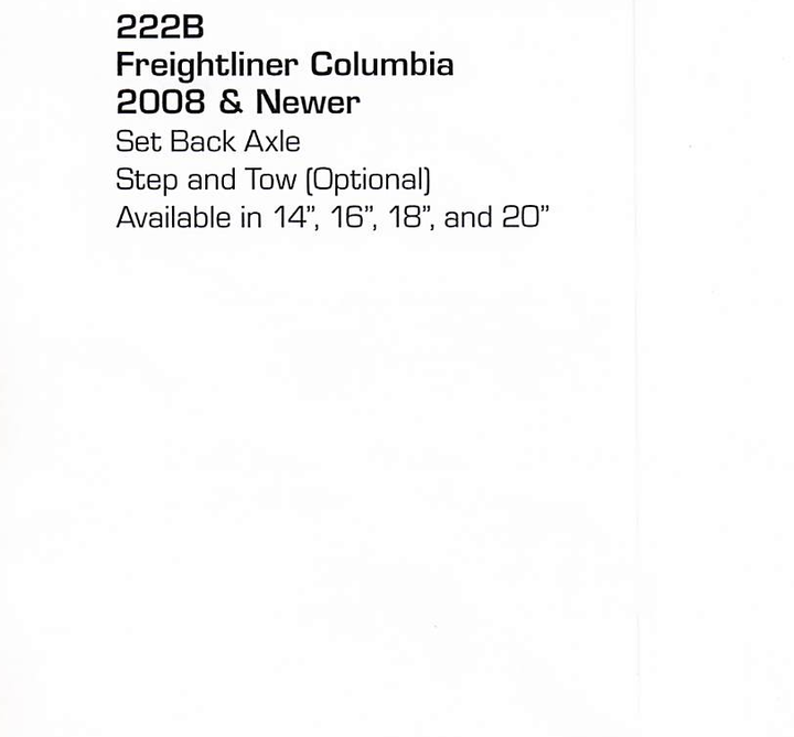 2008 &amp; newer Freightliner Columbia Set Back Axle Bumper (Step + Tow Holes)