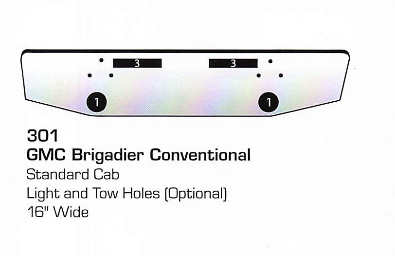 GMC Brigadier Conventional (Standard Cab) Bumper (Light + Tow Holes)
