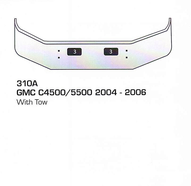 2004-2006 GMC C4500/C5500 Set Forward Axle Bumper (Tow Holes)