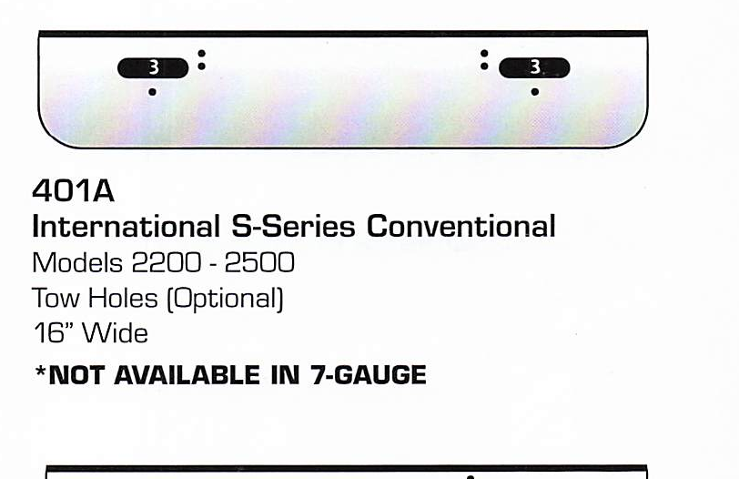 International S-Series/2200/2500 Conventional Bumper (Tow Holes)