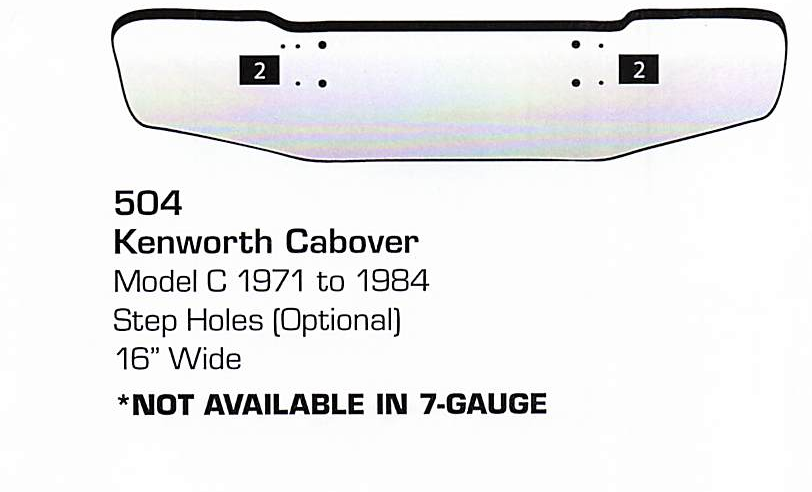 1971 to 1984 Kenworth C Cabover Bumper (Step + Tow Holes)