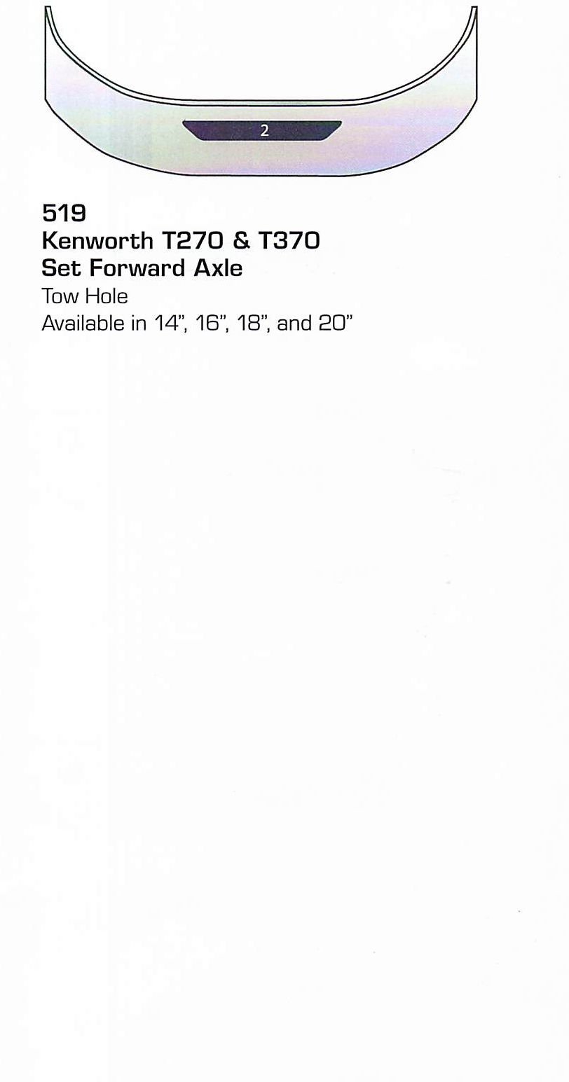 Kenworth T270/T370 Set Forward Axle Bumper (Tow Holes)