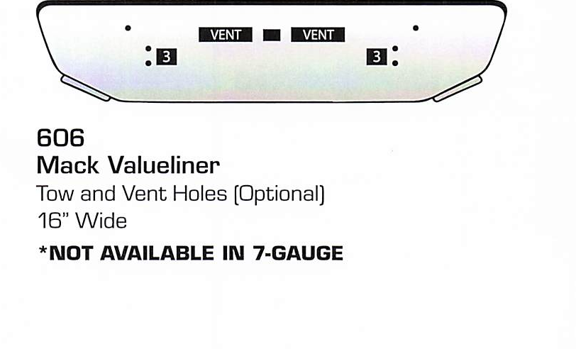 Mack Valueliner Conventional Bumper (Tow + Vent Holes)