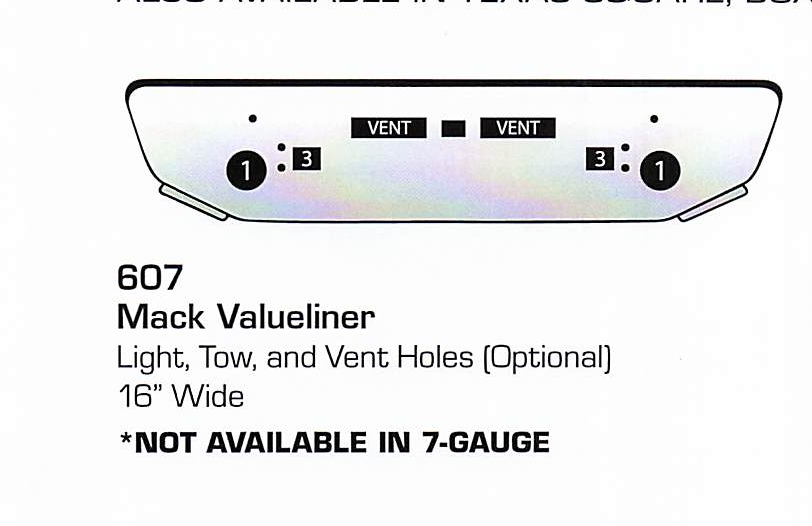 Mack Valueliner Conventional Bumper (Light + Tow + Vent Holes)