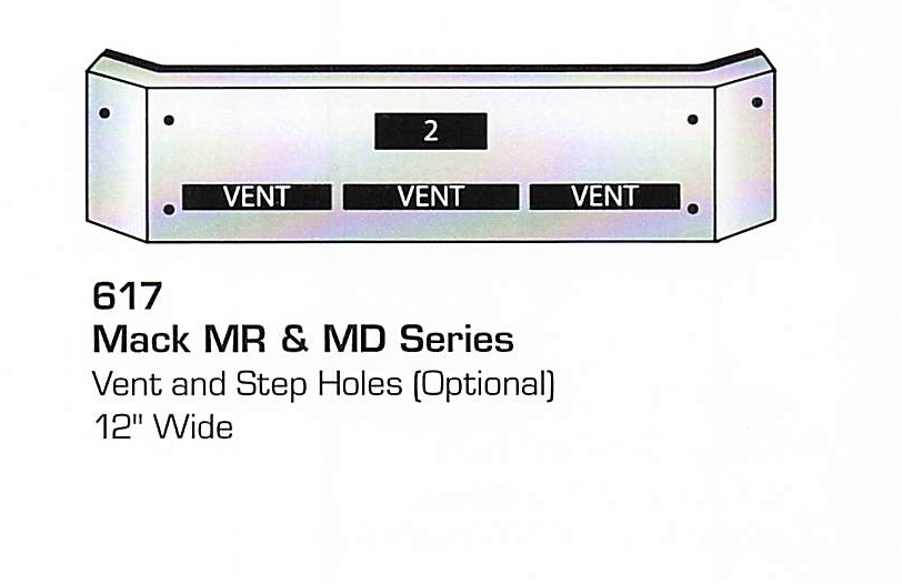 Mack MR/MD Series Set Back Axle Bumper (Step + Vent Holes)