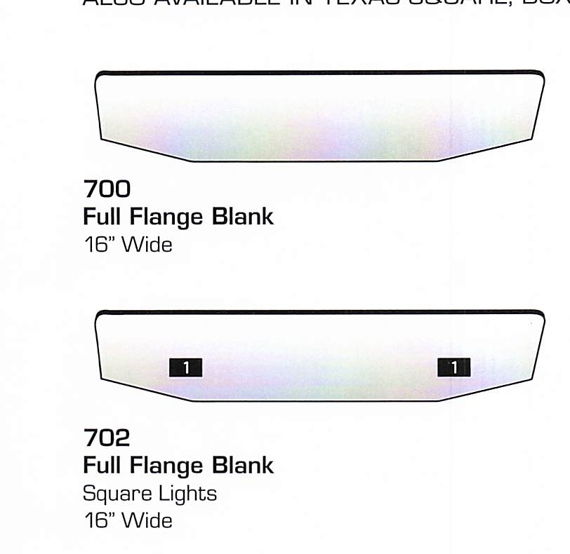 Universal Full Flange Blank Conventional Bumper