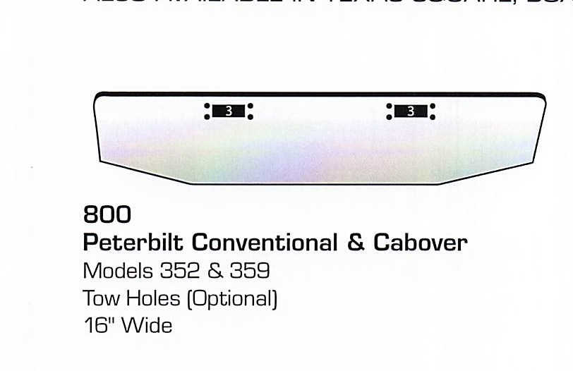 Peterbilt 352/359 Conventional &amp; Cabover Bumper (Tow Holes)