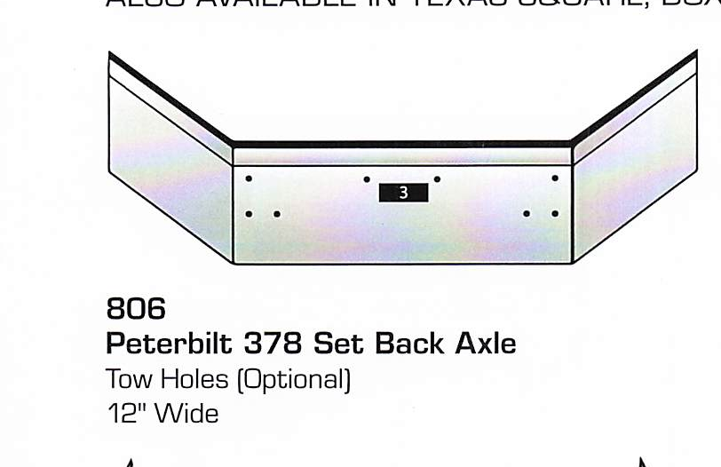 Peterbilt 378 Set Back Axle Bumper (Tow Holes)