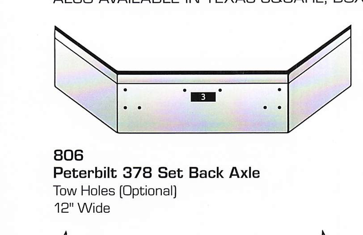 Peterbilt 378 Set Back Axle Bumper (Tow Holes)