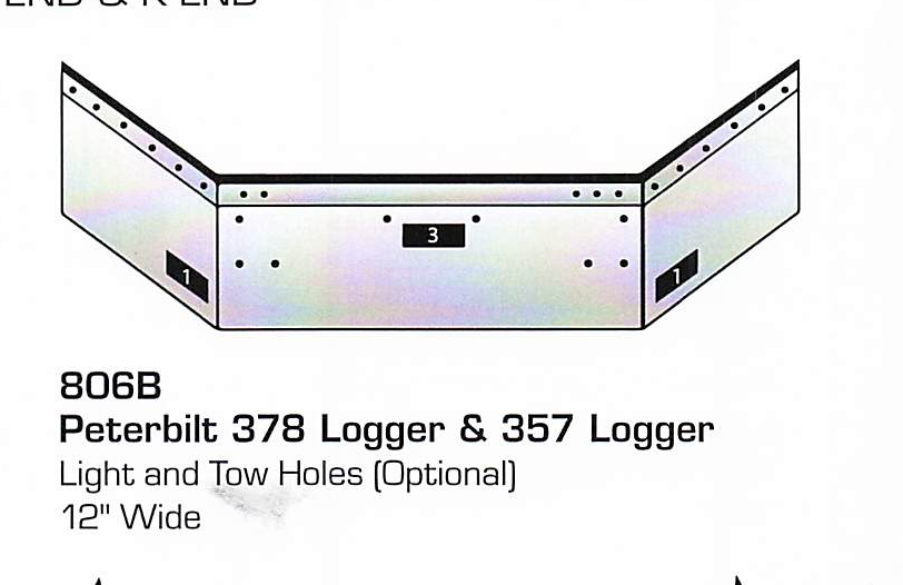 Peterbilt 378 Logger/357 Logger Set Back Axle Bumper (Light + Tow Holes)