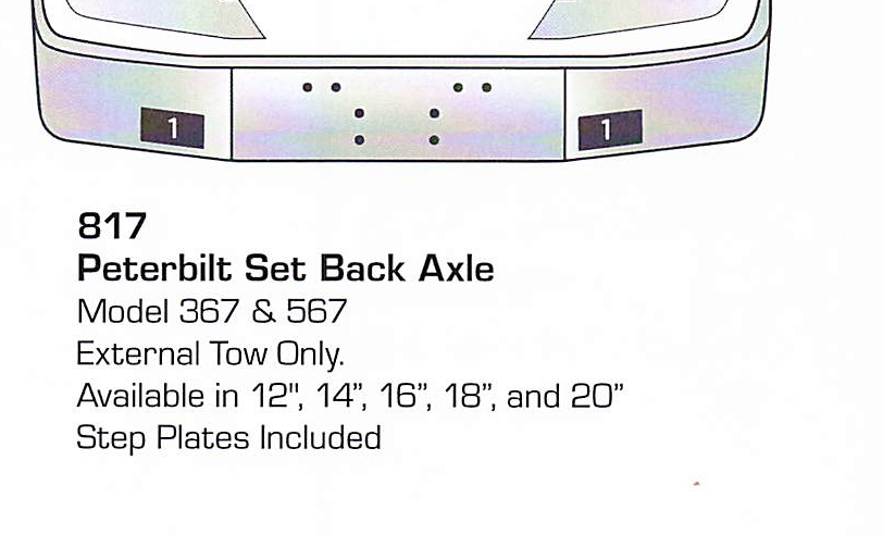 Peterbilt 367/567 Set Back Axle Bumper (Light + Step + Tow Holes)