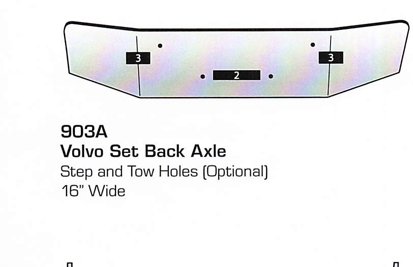 Volvo Set Back Axle Bumper (Step + Tow Holes)