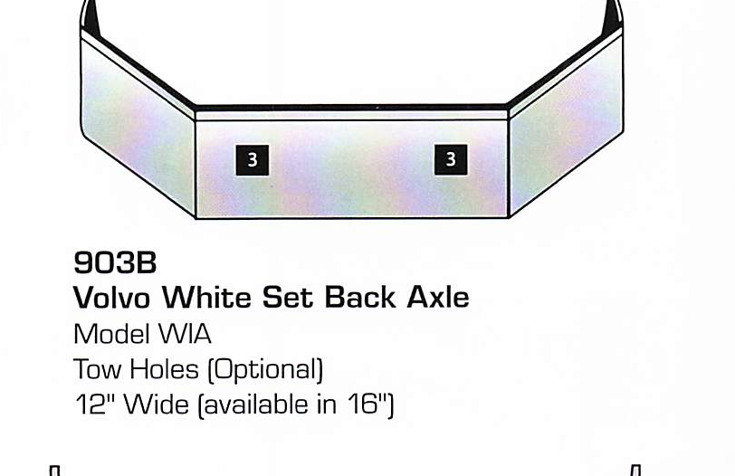 Volvo WIA Set Back Axle (White) Bumper (Tow Holes)