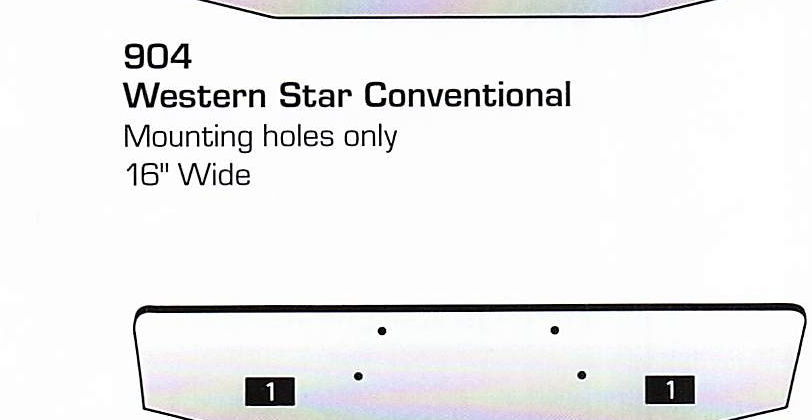 Western Star Conventional Bumper (Light Holes)