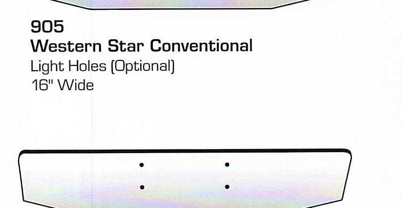 Western Star Conventional Bumper (Light Holes)