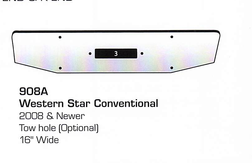 2008 &amp; newer Western Star Conventional Conventional Bumper