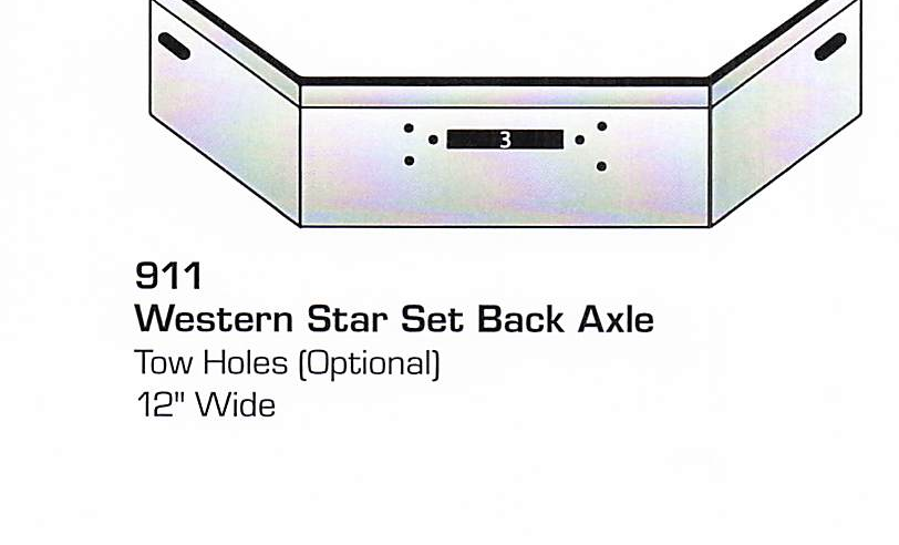 Western Star Set Back Axle Bumper (Tow Holes)