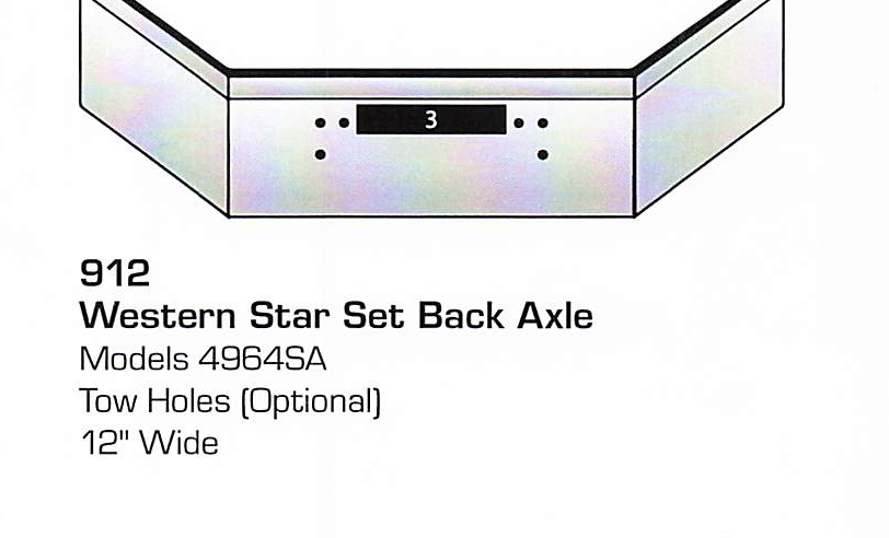 Western Star 4964SA Set Back Axle Bumper (Tow Holes)
