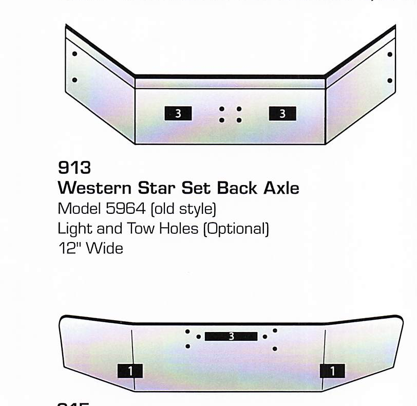 Western Star 5964 (old style) Set Back Axle Bumper