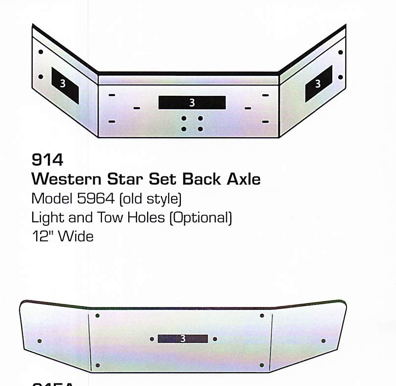 Western Star 5964 (old style) Set Back Axle Bumper