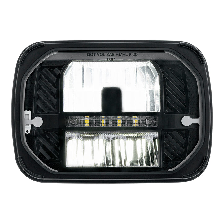 ULTRALIT - Heated 5" x 7" LED Headlight With White Position Light