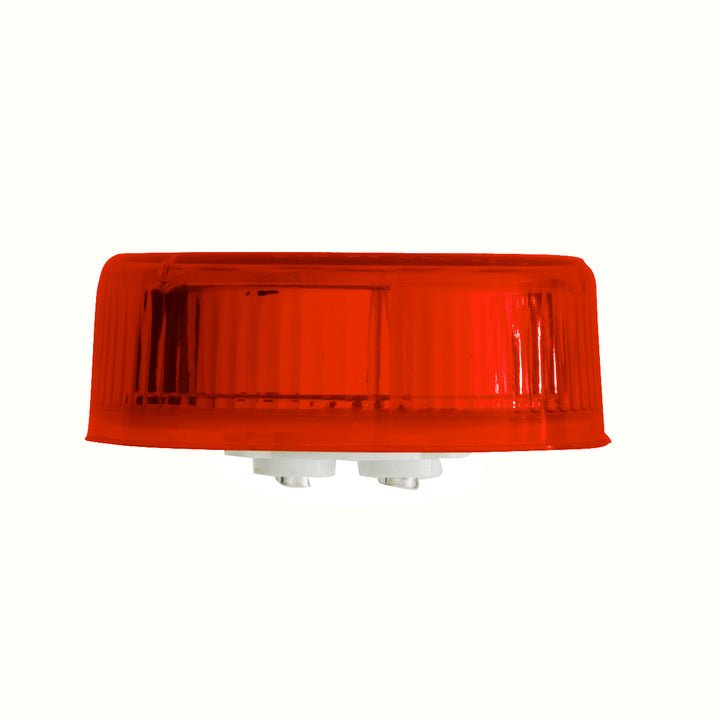 9 LED 2-1/2" Round Pure Reflector Light (Clearance/Marker) - Red LED/Red Lens
