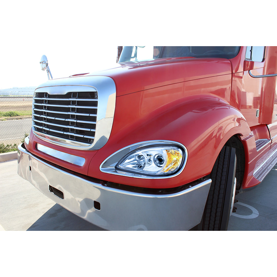 Chrome Projection Headlight Set For 2001-2020 Freightliner Columbia (Pair)