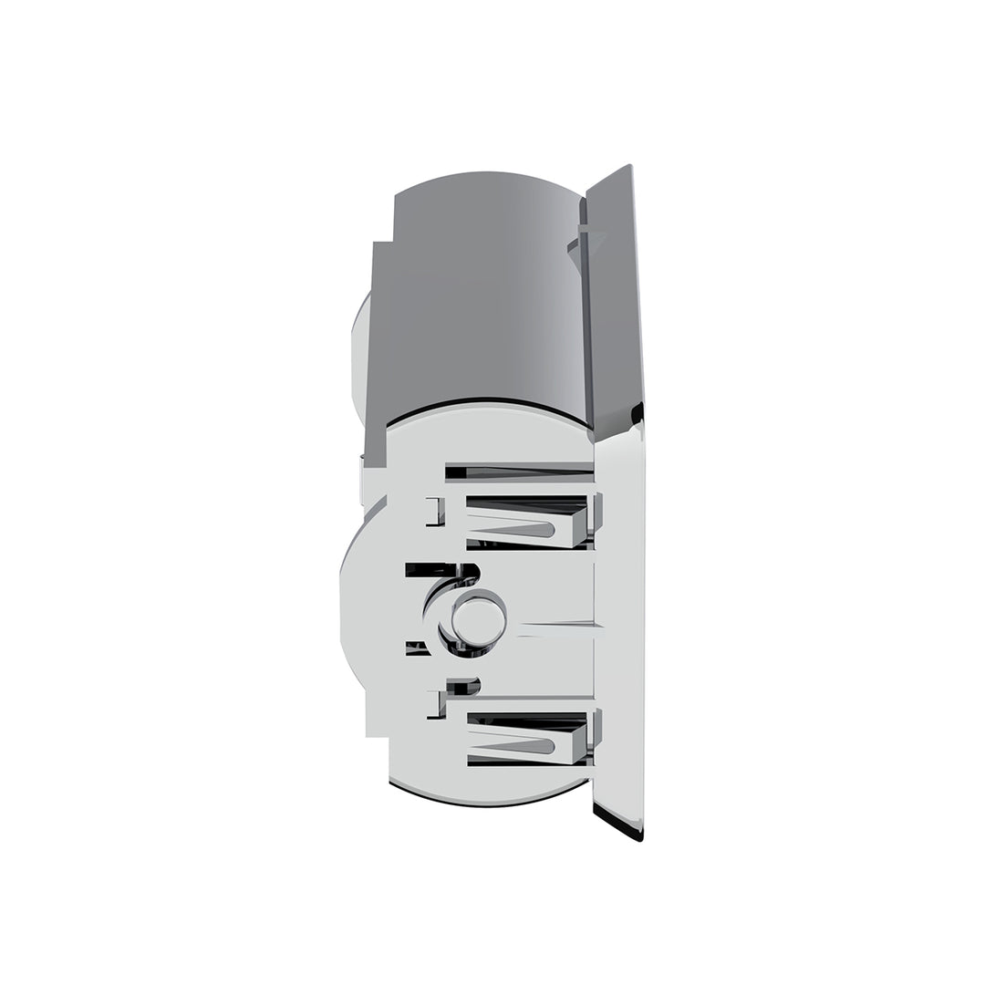 Chrome Plastic A/C Vent With Cross Grids for 1989-2010 Freightliner FLD/Classic - Driver