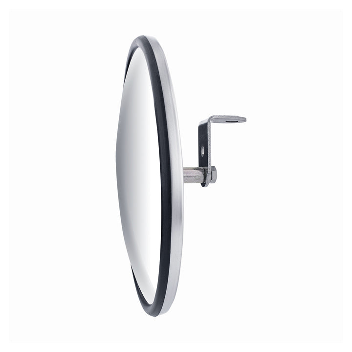 7-1/2" 430 Stainless Steel 320R Convex Mirror - Centered Mounting Stud