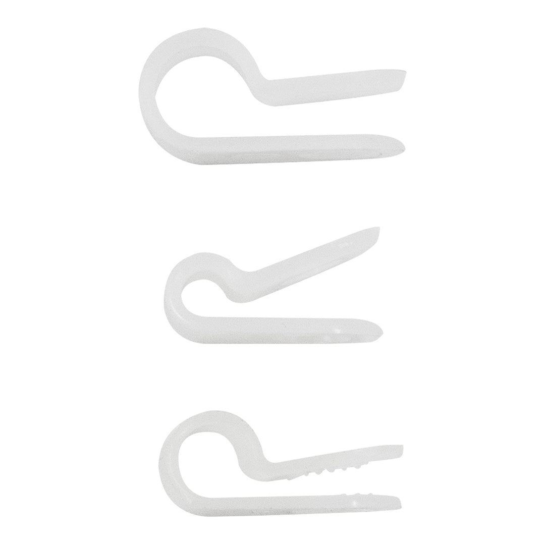 1/8",3/16",1/4" I.D. Assorted Natural Nylon Cable Clamps (18-Pack)