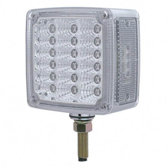 39 LED Reflector Double Face Turn Signal Light (Driver) - Amber &amp; Red LED/Clear Lens